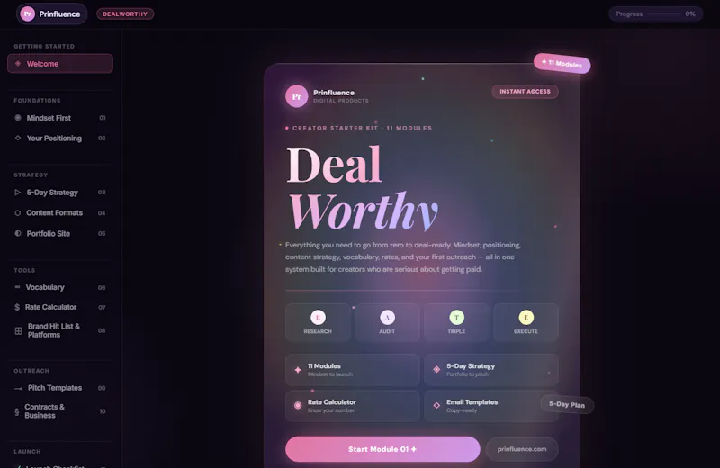 Deal Worthy — Prinfluence screenshot 2