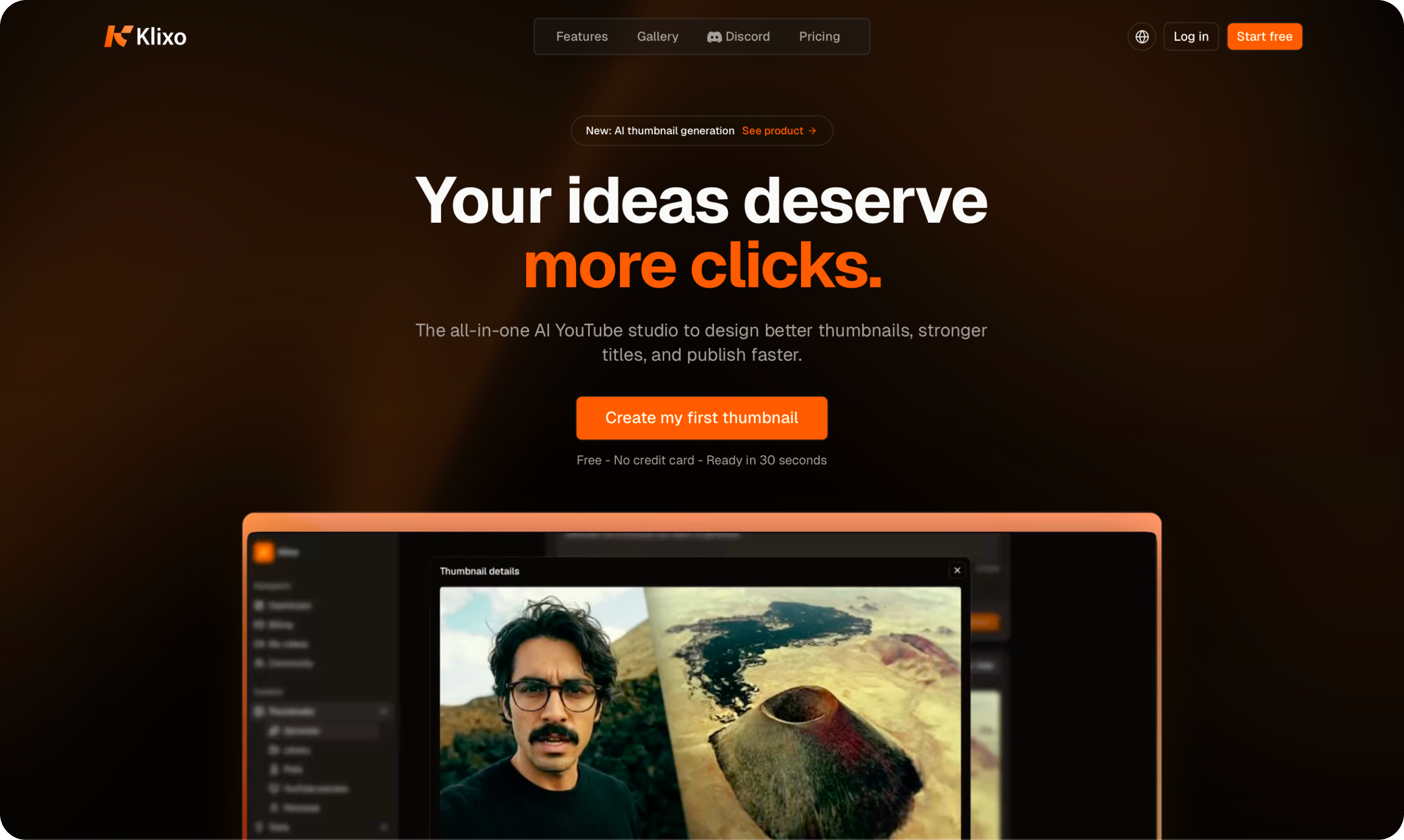 Klixo - Main product screenshot demonstrating key features and user interface