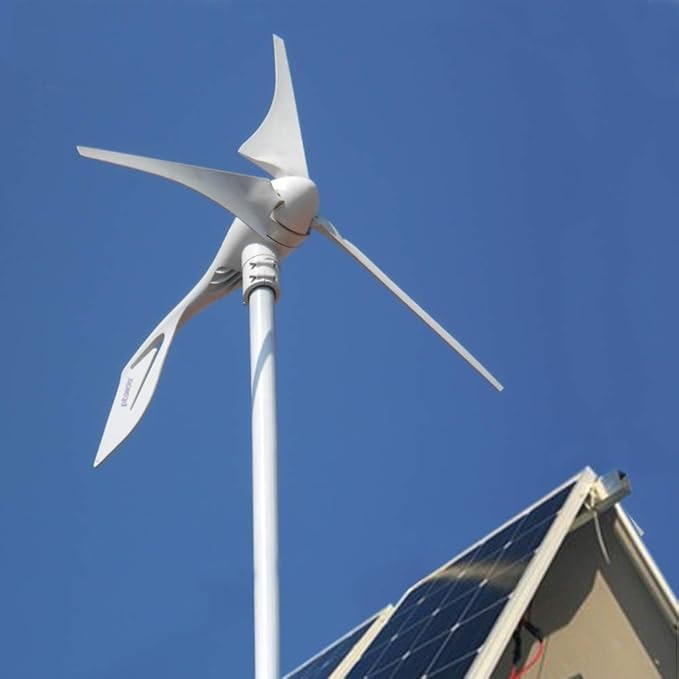 Solar panels, wind turbines, smart home. gallery image