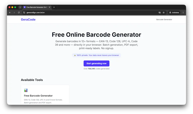 GeraCode screenshot 2