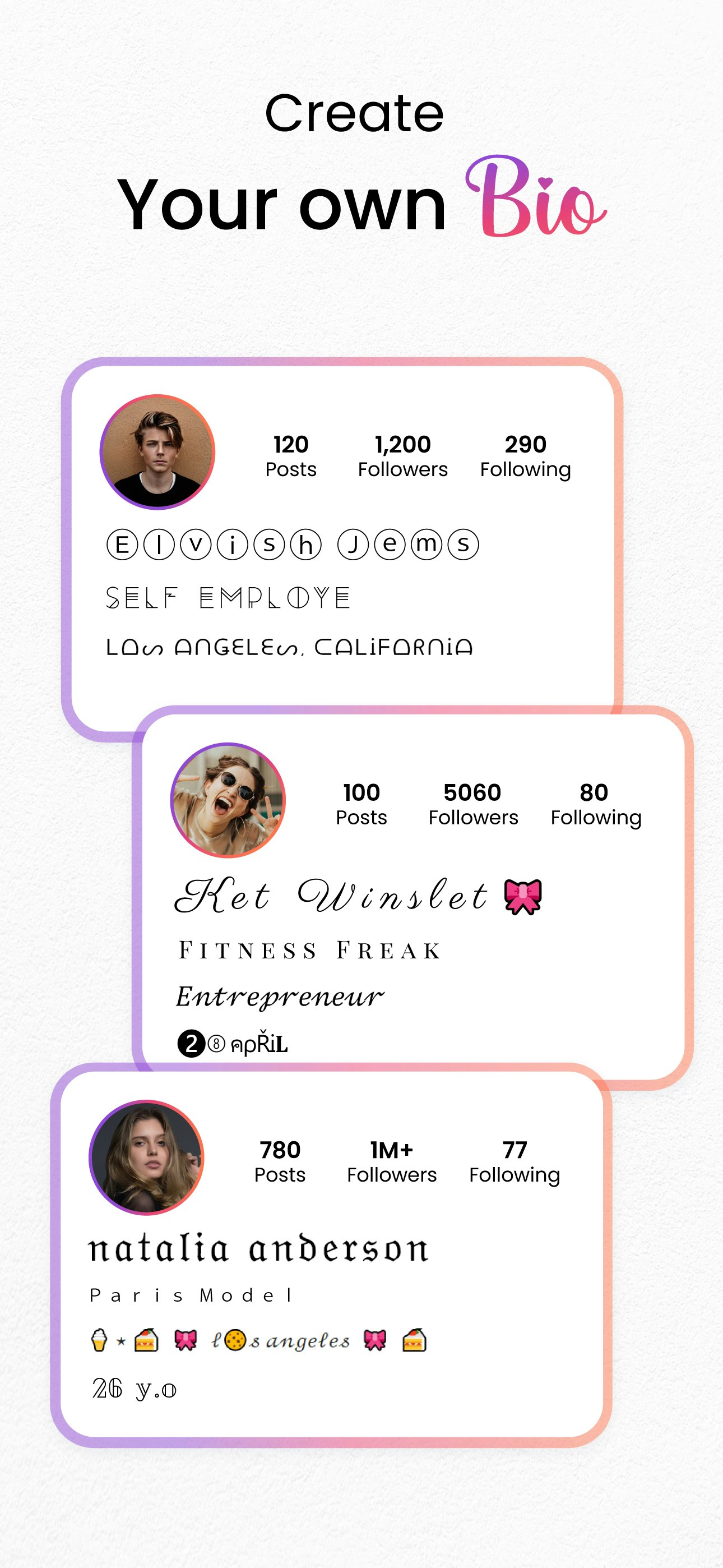 Fonts for iPhone - KBoard - Keyboard font style for IG media 4