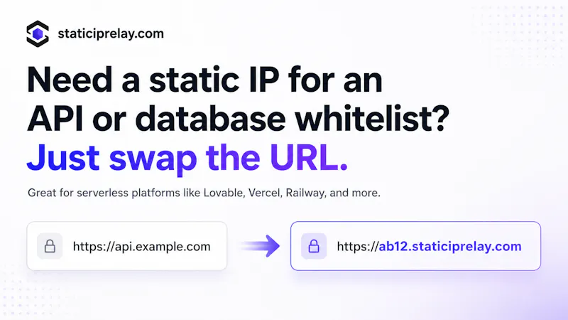 Static IP Relay screenshot 1
