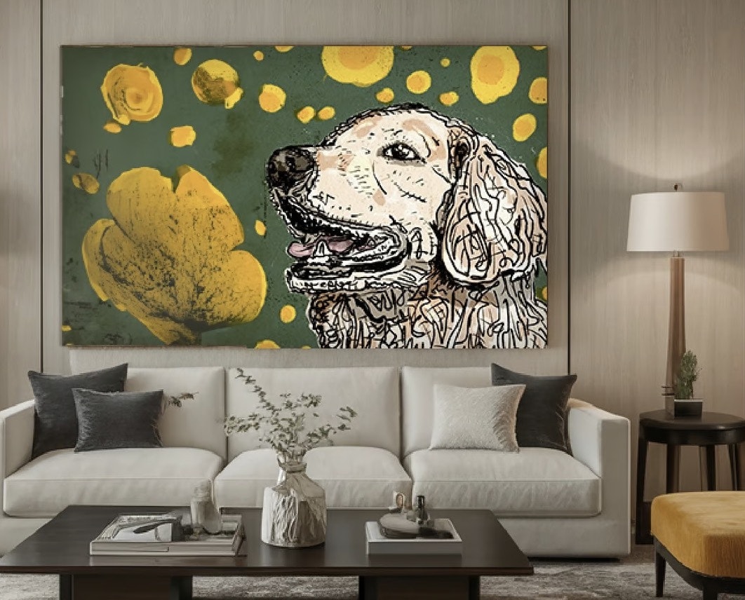 Arte de perro personalizado basado en la foto de tu perro media 4
