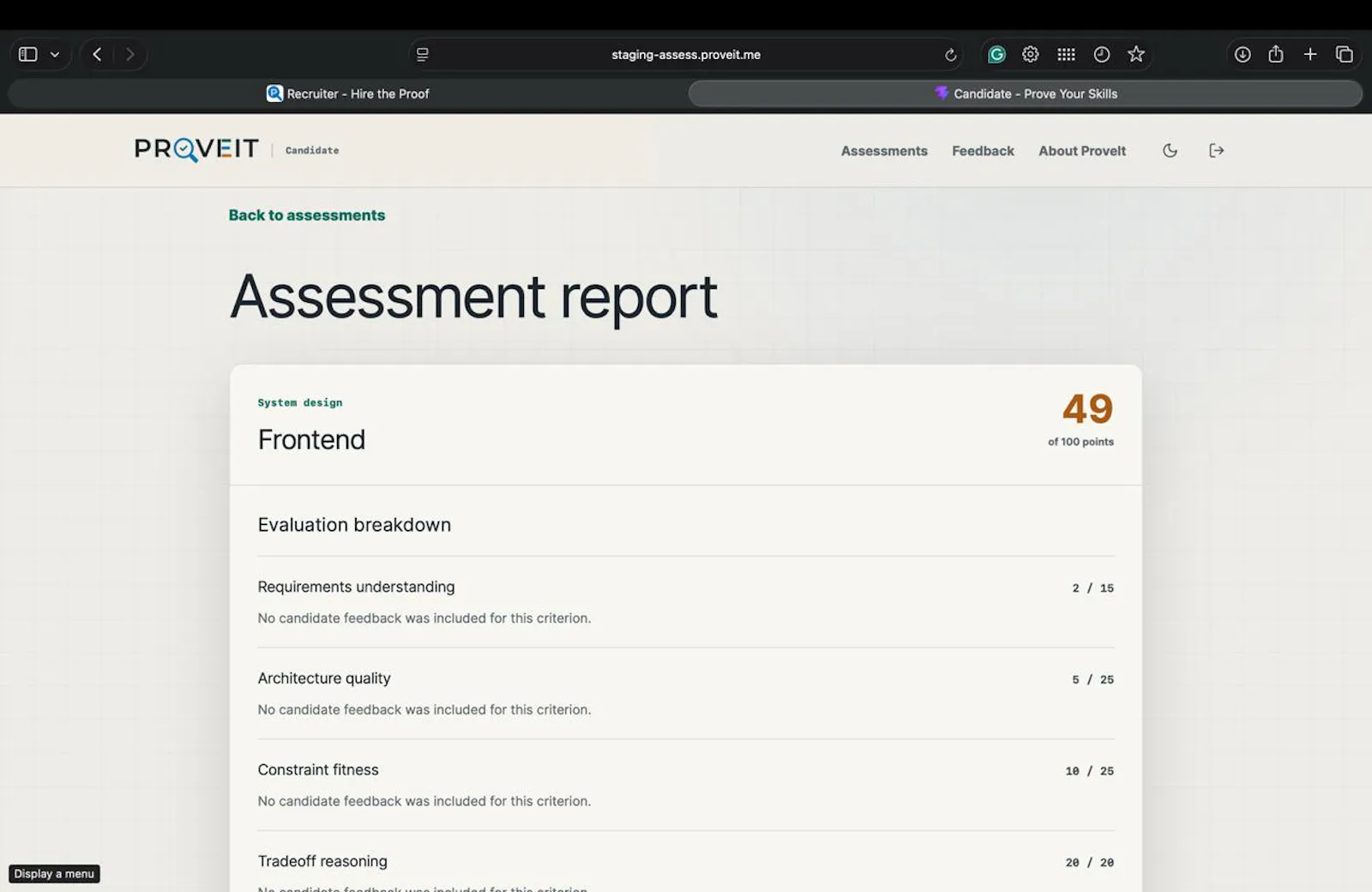 ProveIt Hiring Innovations Inc. screenshot 2