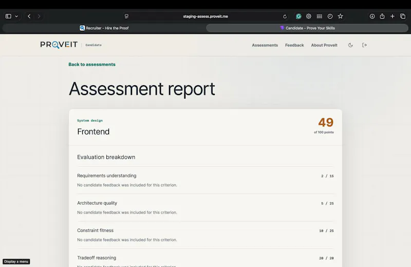 ProveIt Hiring Innovations Inc. screenshot 2