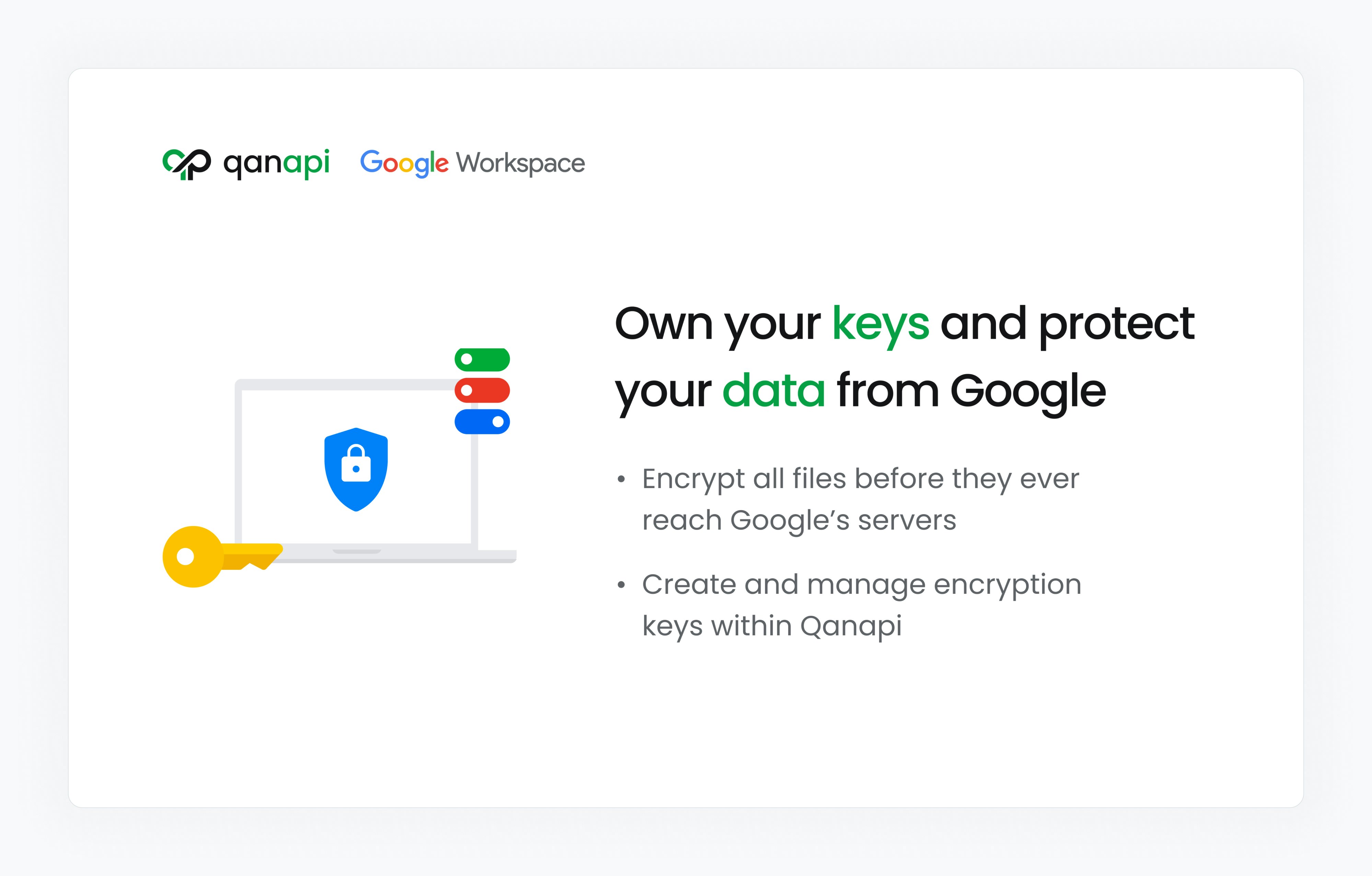 Média Qanapi KMS pour Google Workspace CSE - Sécurisez vos données Google Workspace en quelques minutes 3