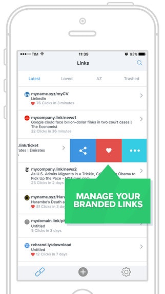 Rebrandly iOS gallery image