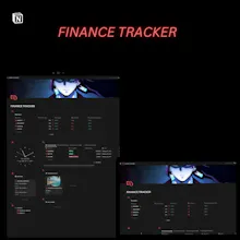 Finance tracker notion template gallery image