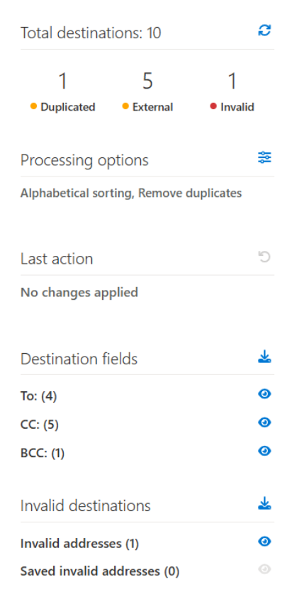 ClearSend: destination lists management gallery image