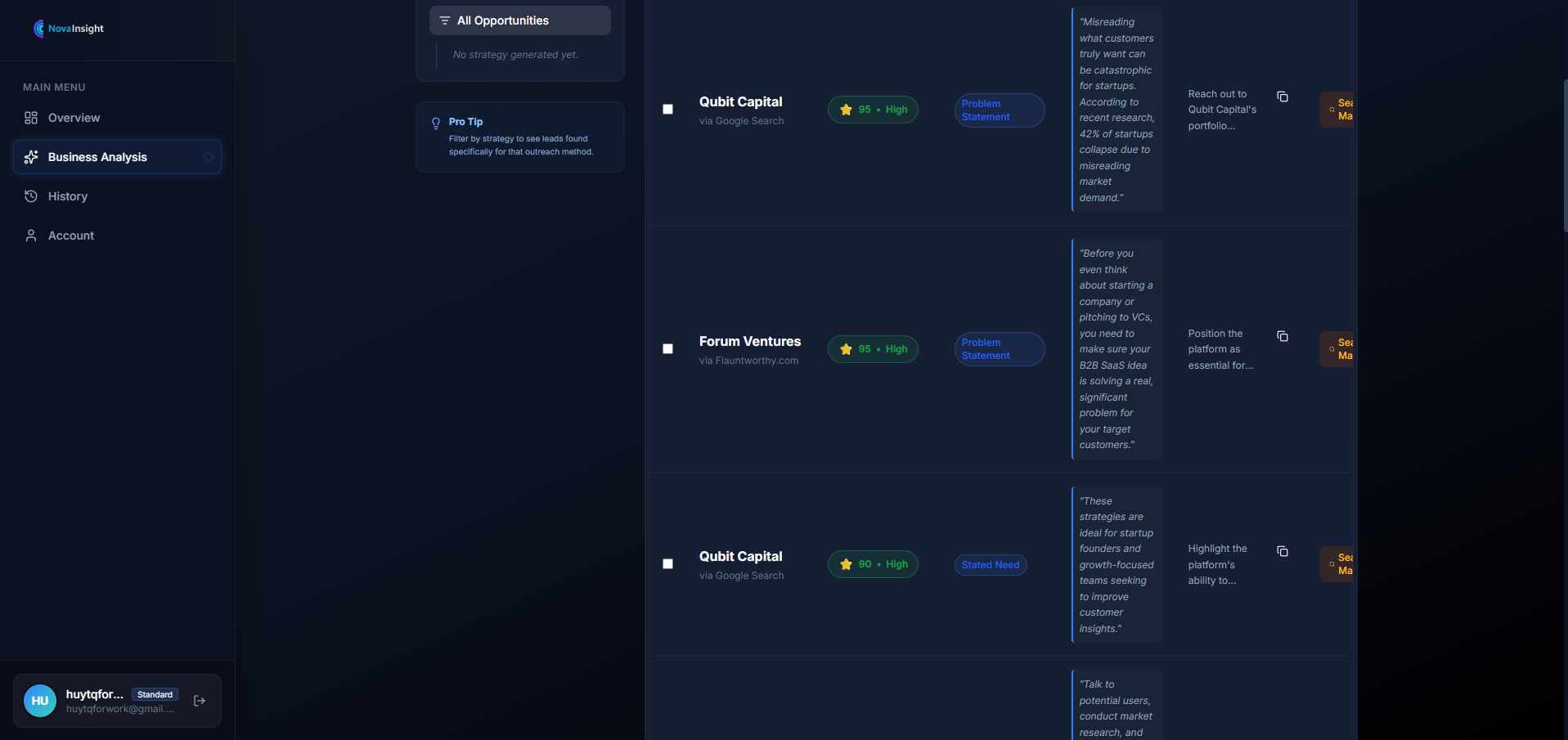NovaInsight - Screenshot 2 showing product features and functionality