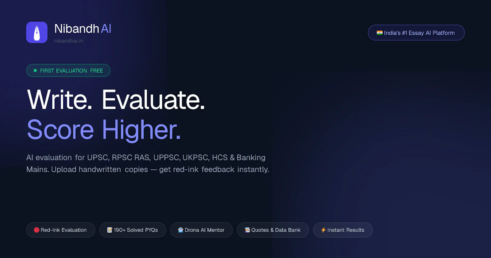 NibandhAI screenshot 1