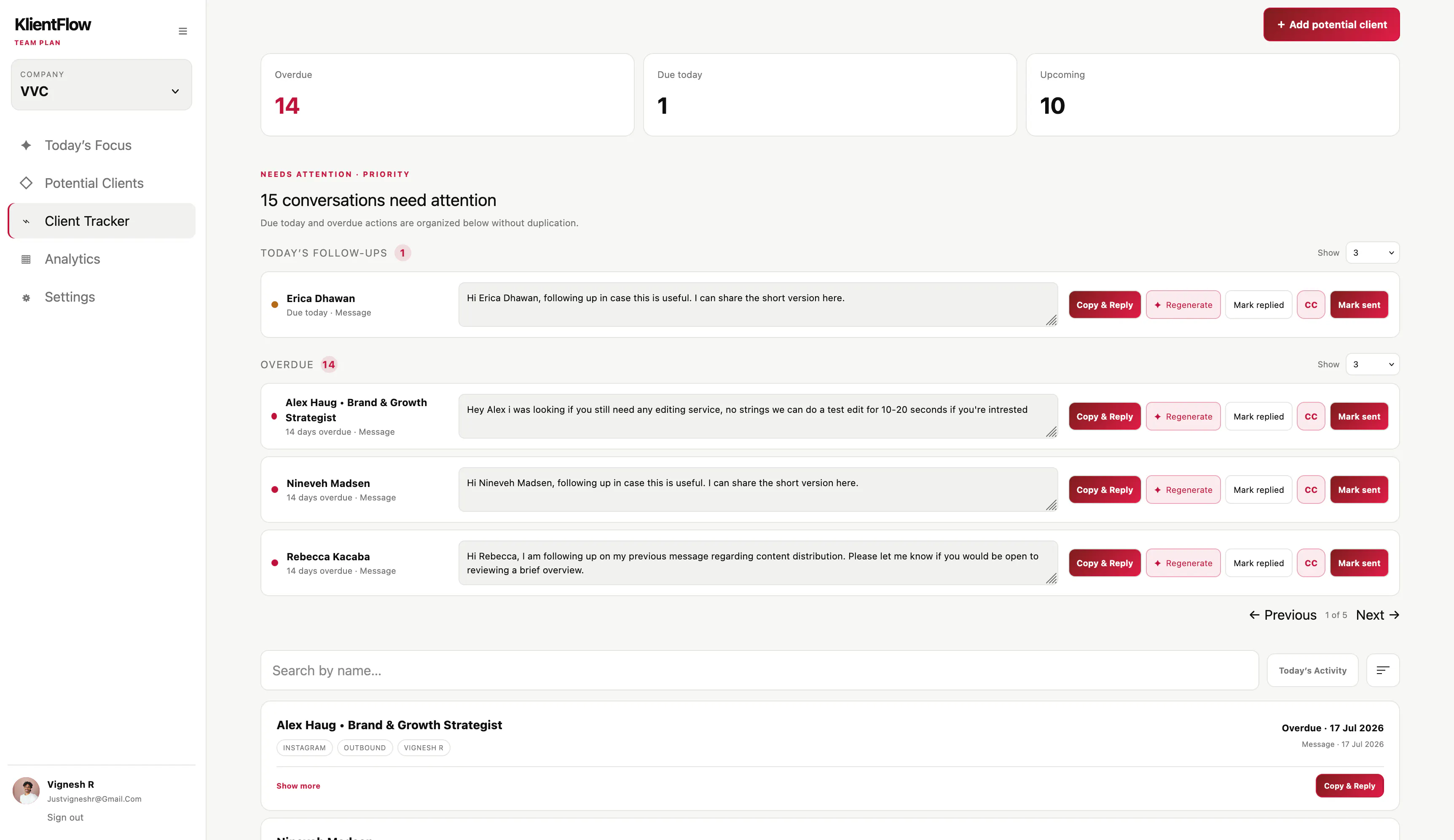 KlientFlow — Never forget client context gallery image