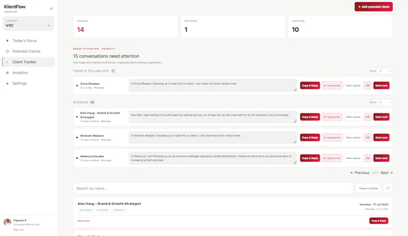 KlientFlow — Never forget client context screenshot 4