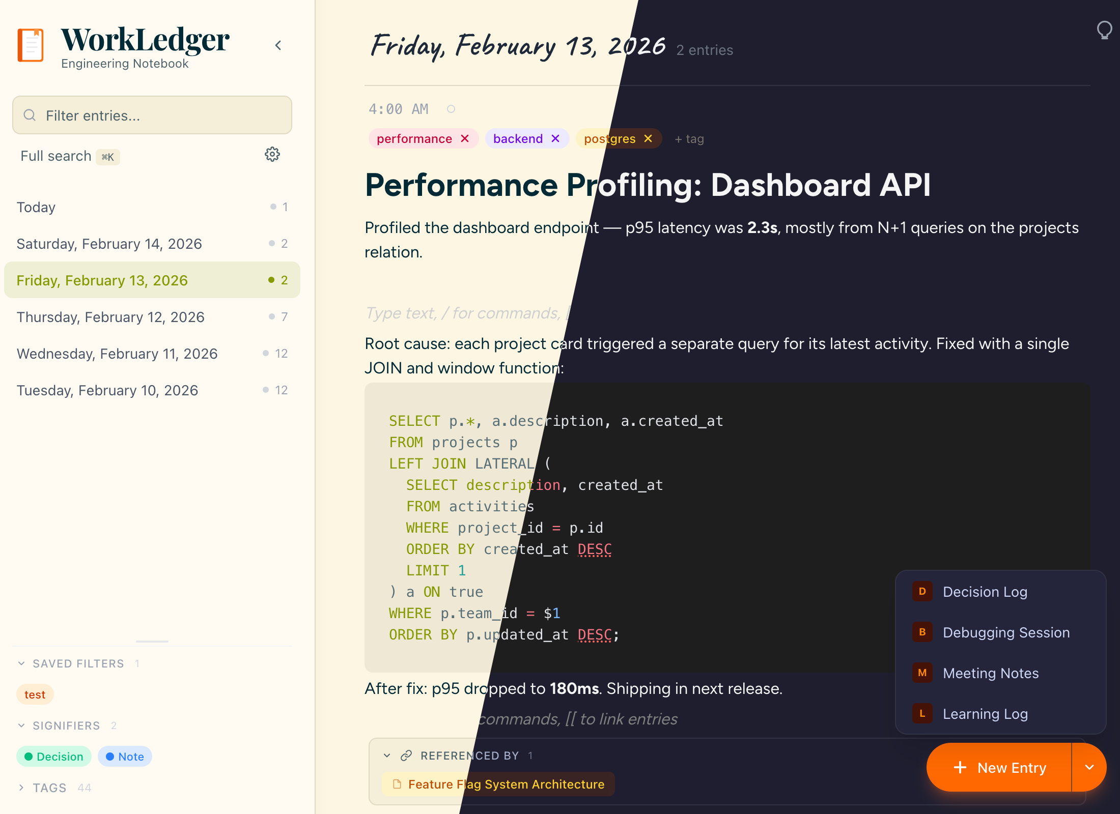 WorkLedger — Engineering Notebook gallery image