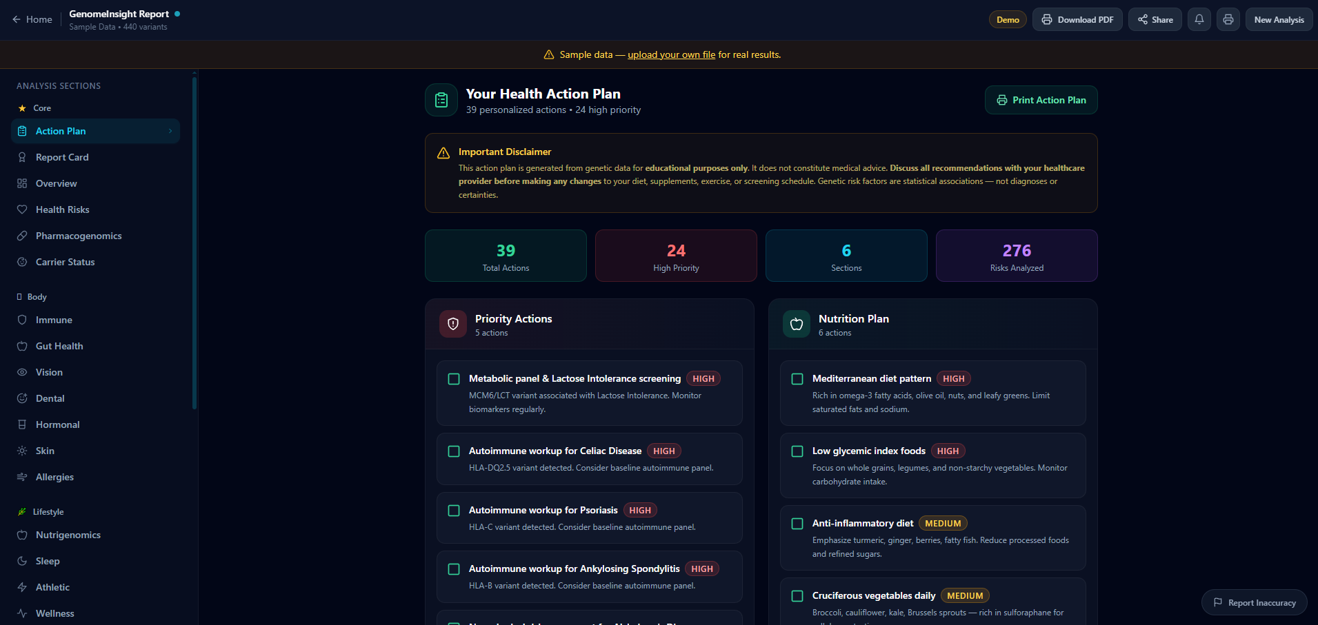 GenomeInsight - Screenshot 5 showing product features and functionality
