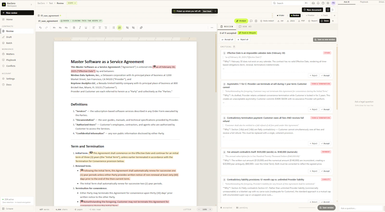 Barzero.ai screenshot 2