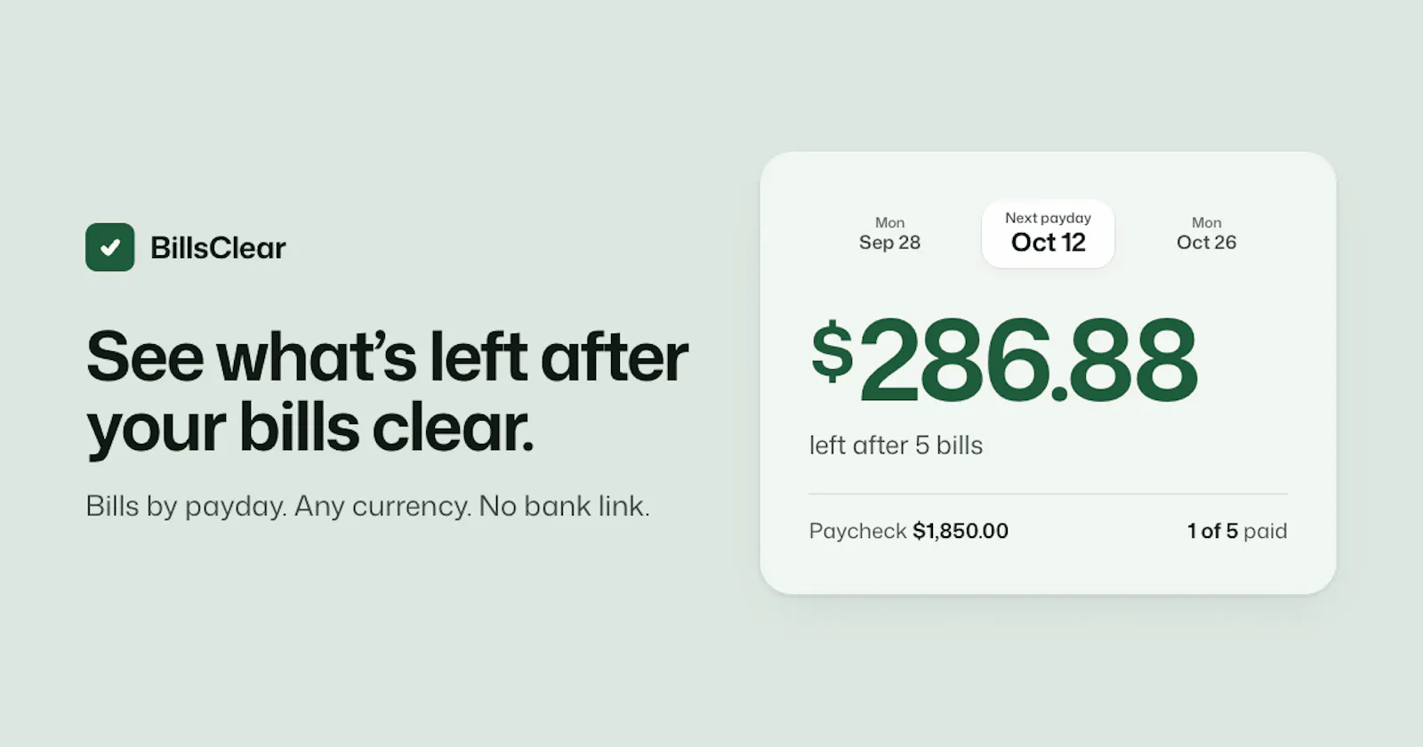 BillsClear screenshot 1