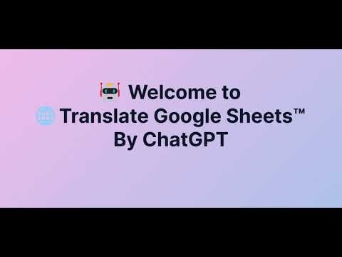 Translate My Sheet By ChatGPT gallery image