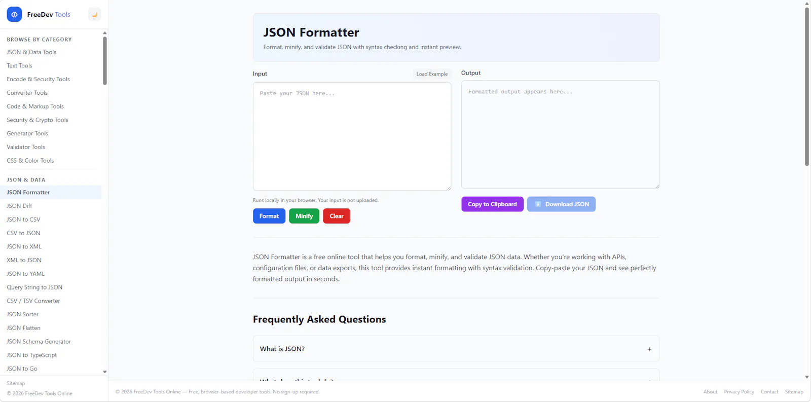 FreeDev Tools Online screenshot 3