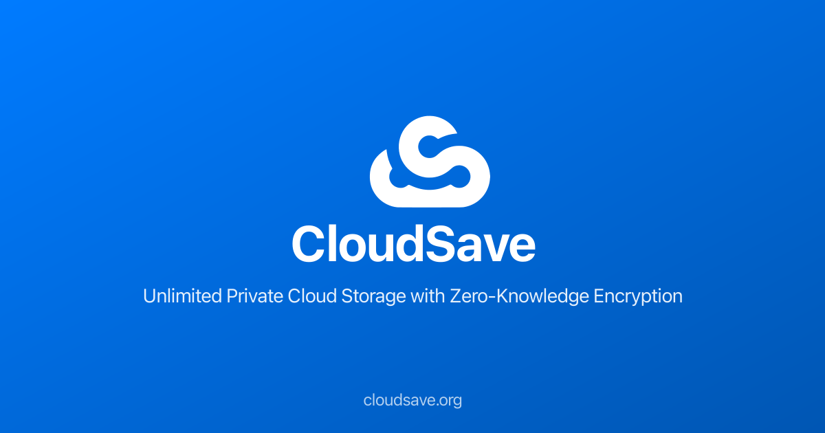 CloudSave - Main product screenshot demonstrating key features and user interface