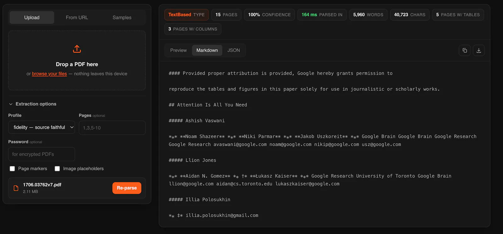 PDF Inspector Web UI screenshot 2