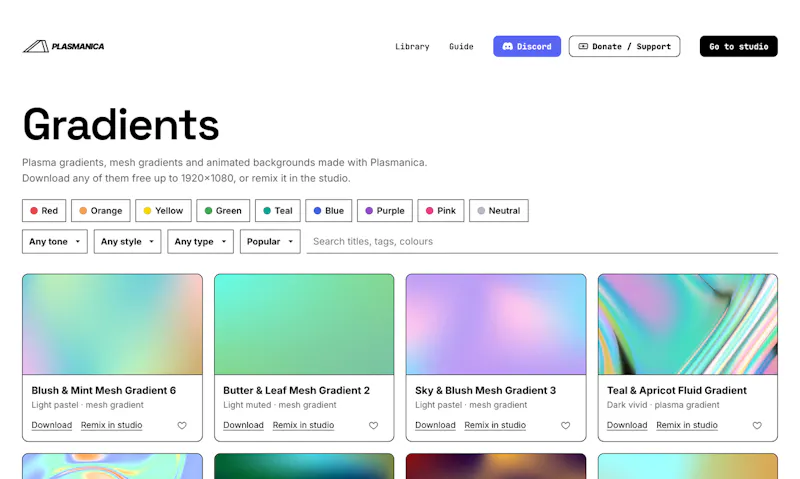 Plasmanica: Gradient Engine for Designer screenshot 5