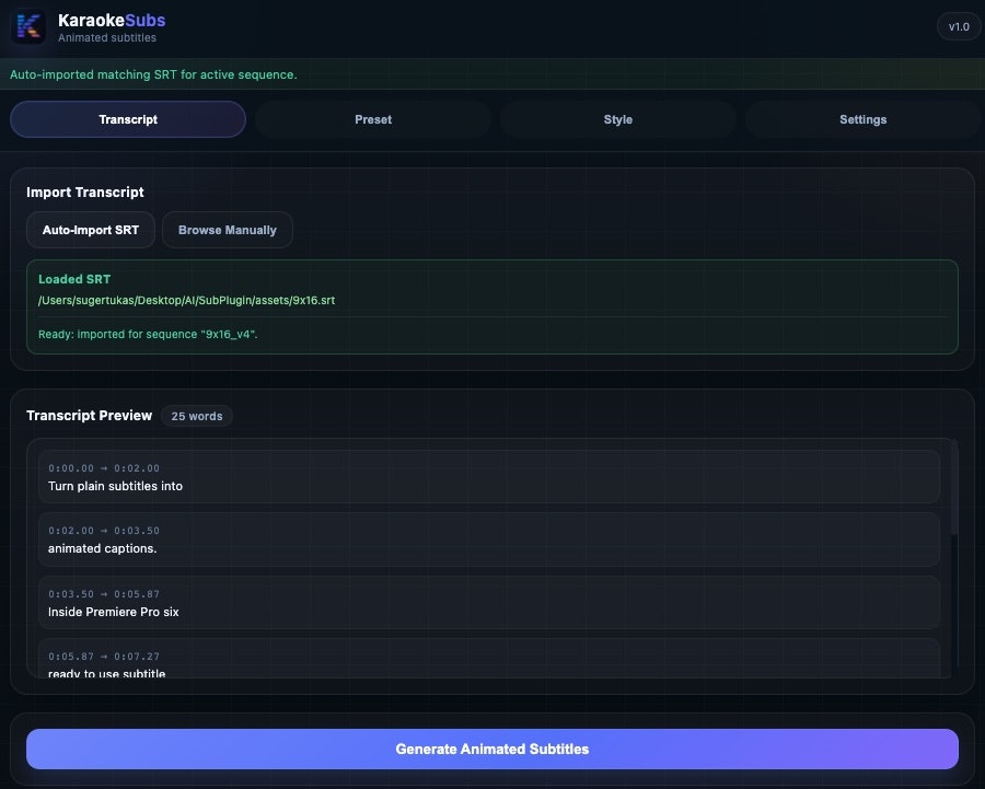 Karaokesubs for Premiere Pro gallery image