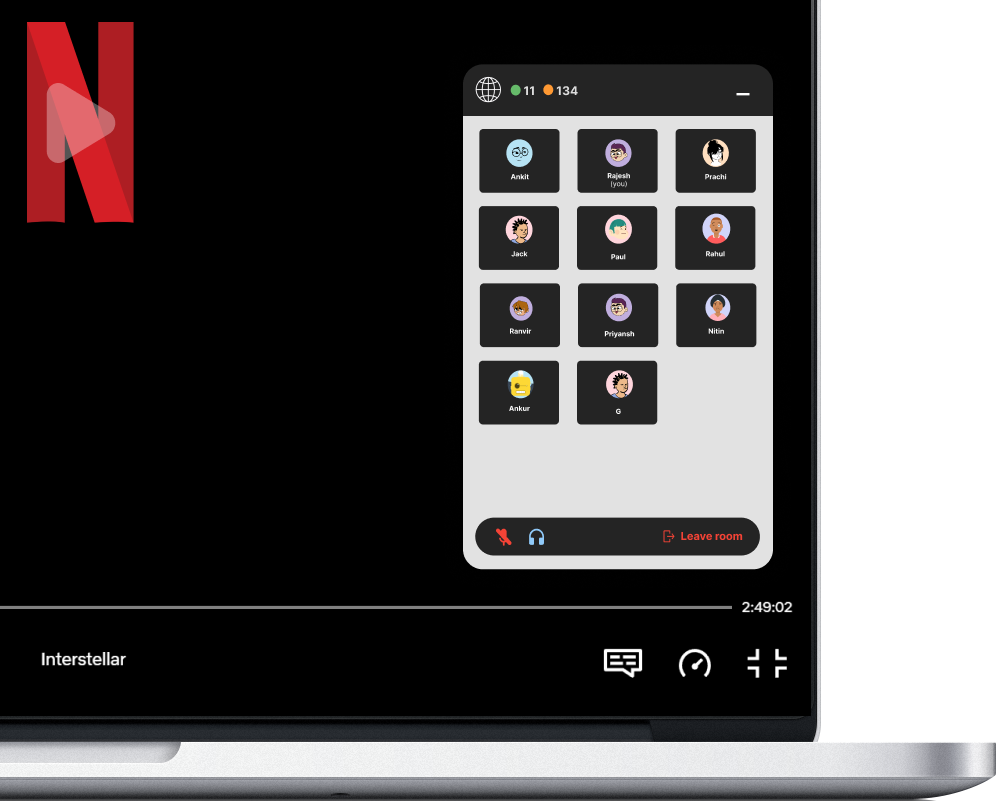 Extensão dos companheiros de navegação - Netflix media 4