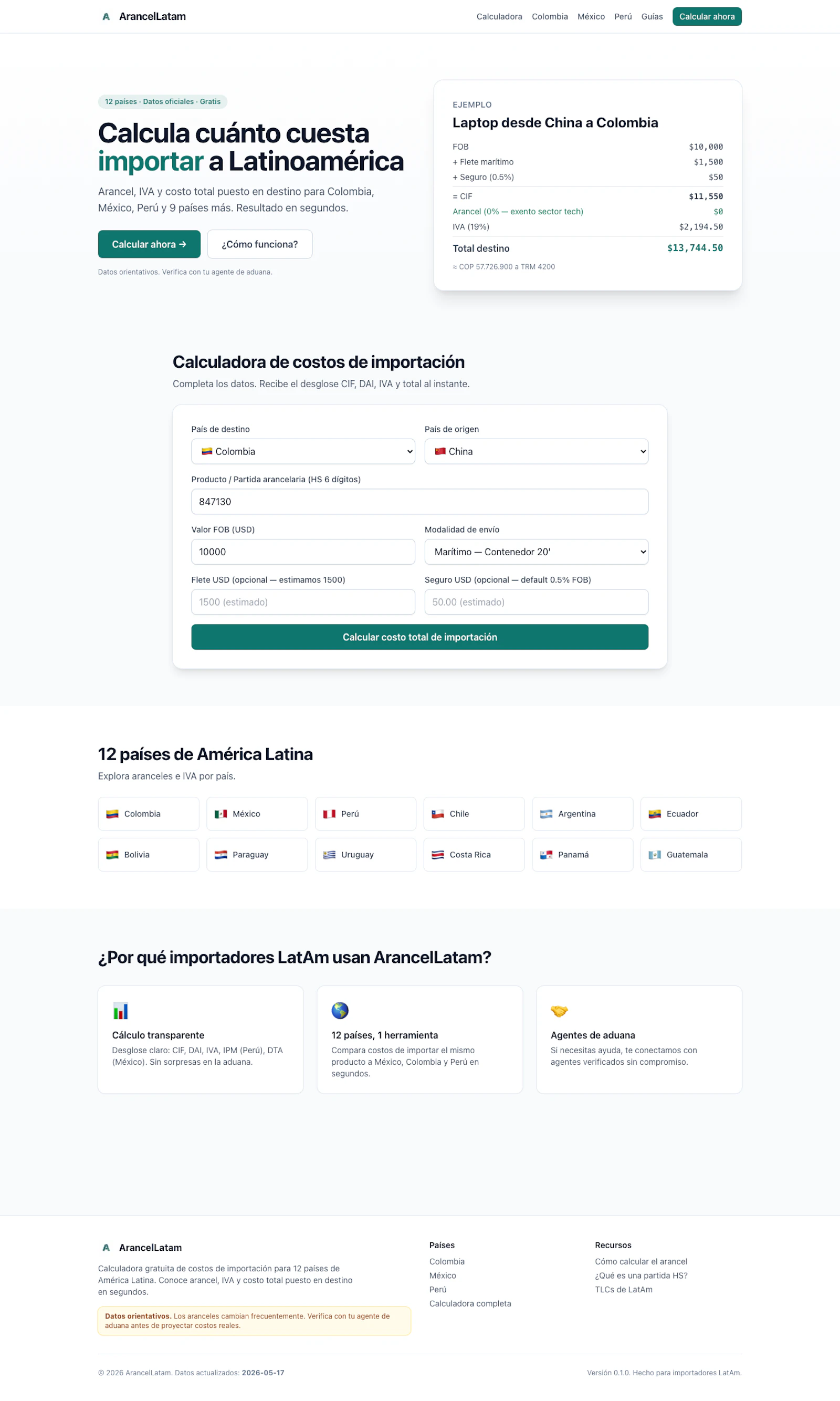 ArancelLatam screenshot 2