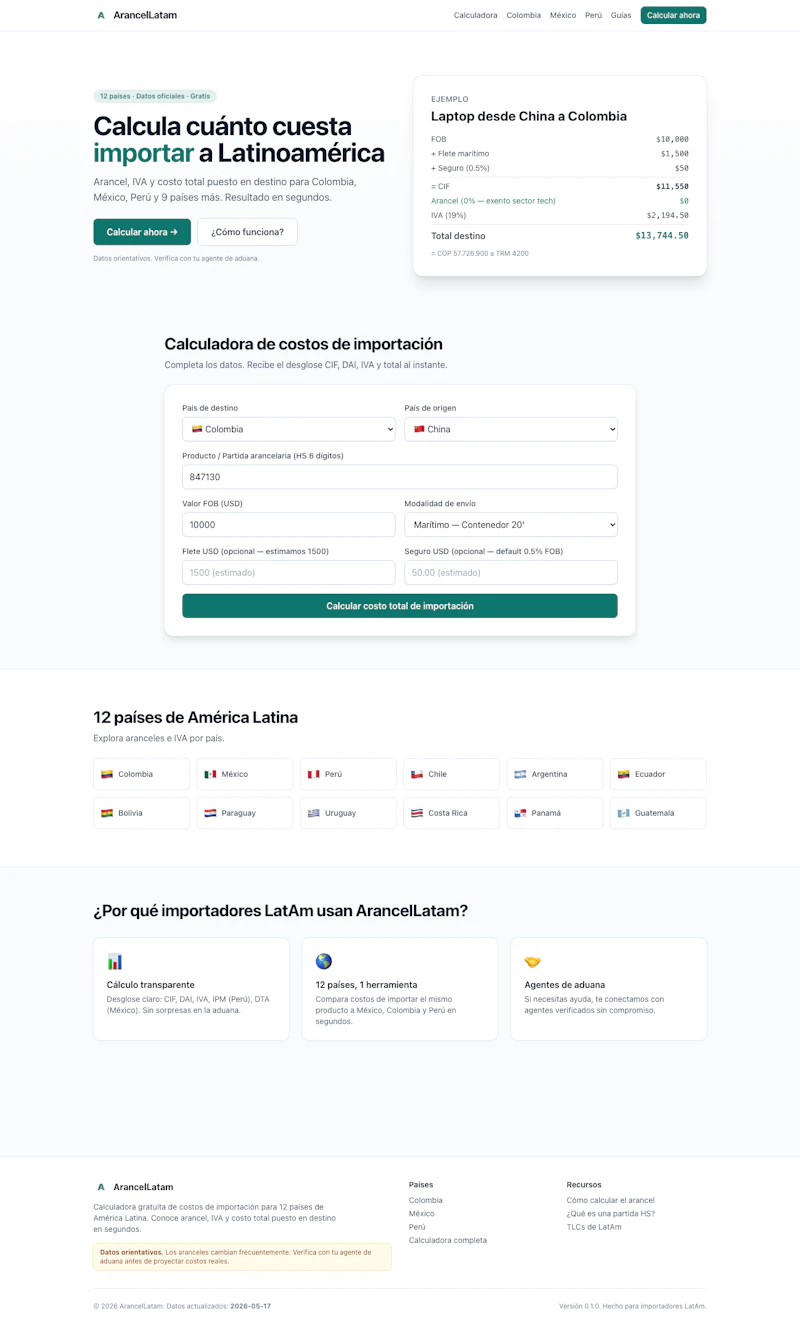 ArancelLatam screenshot 2