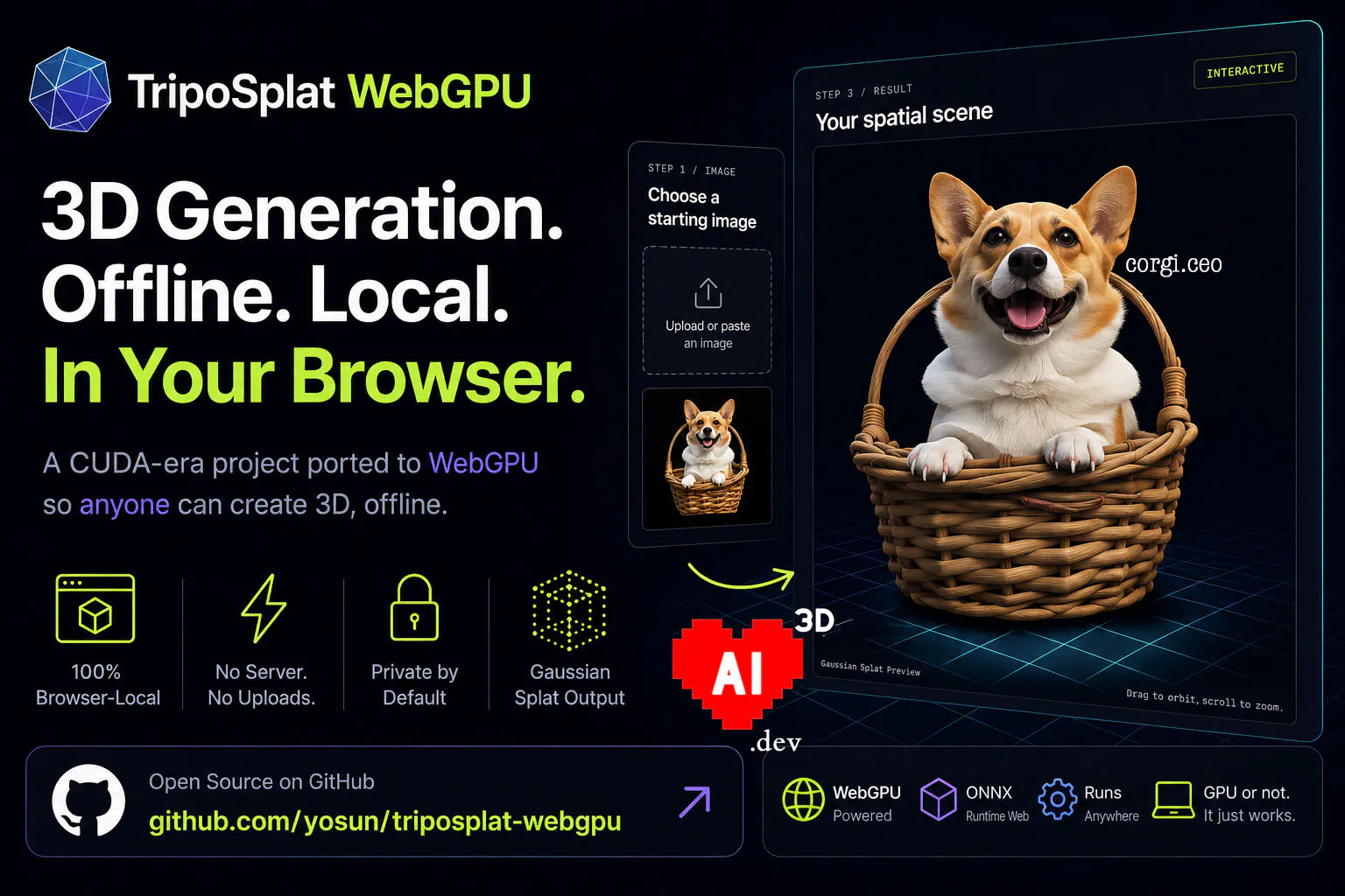 TripoSplat WebGPU on Vercel! 截图 1