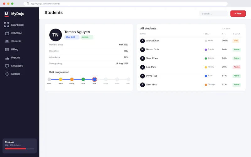 MyDojo Software screenshot 2