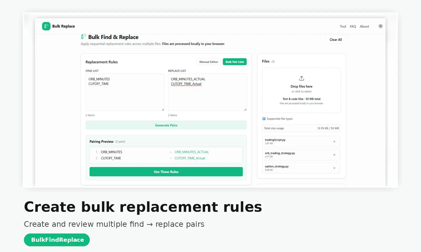BulkFindReplace screenshot 3