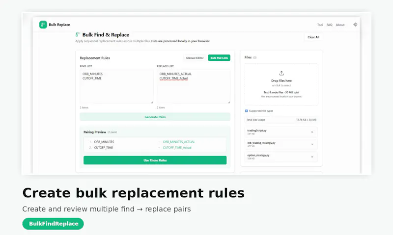 BulkFindReplace screenshot 3