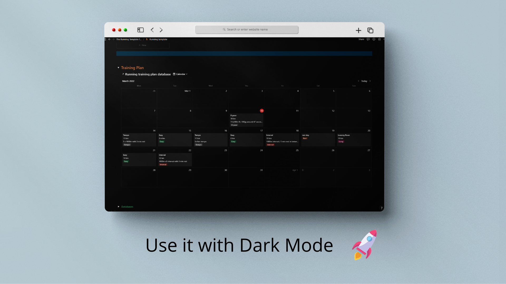 Free Notion Running template  gallery image