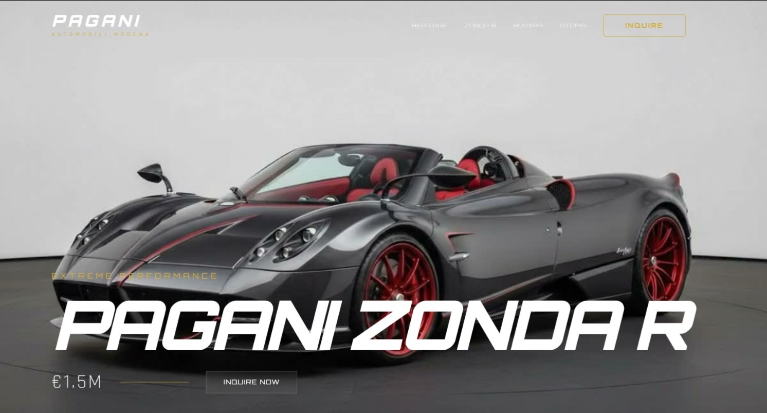 Pagani Zonda R SHOWCASE  - Main product screenshot demonstrating key features and user interface