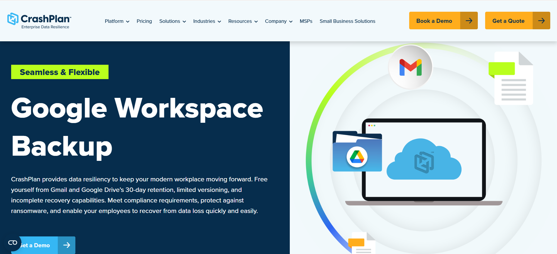 وسائط Crashplan لمساحة عمل Google - حلول النسخ الاحتياطي لمساحة العمل والمساحة 2