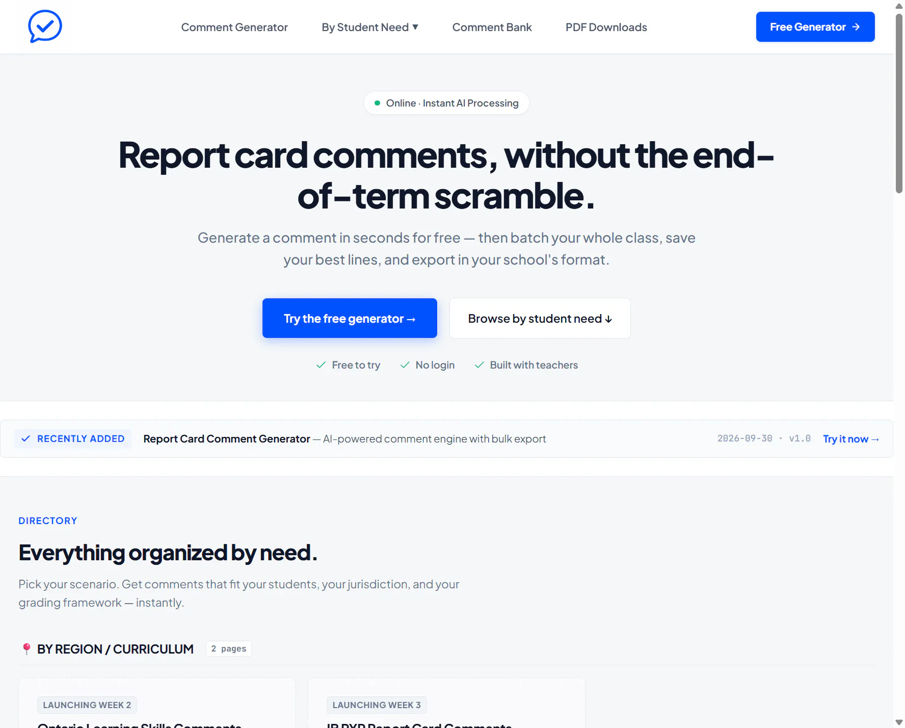 ReportCardComment gallery image