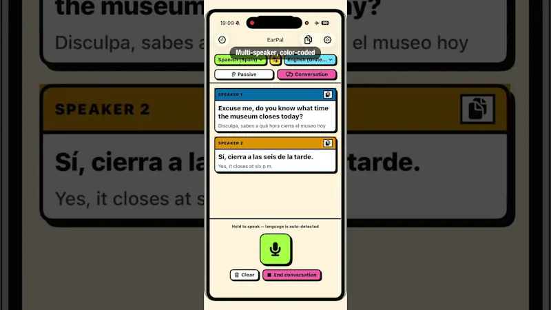 EarPal Translator  screenshot 1 (video preview)