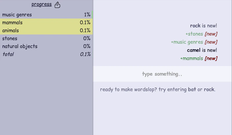 Wordslop: Just Type Things screenshot 2