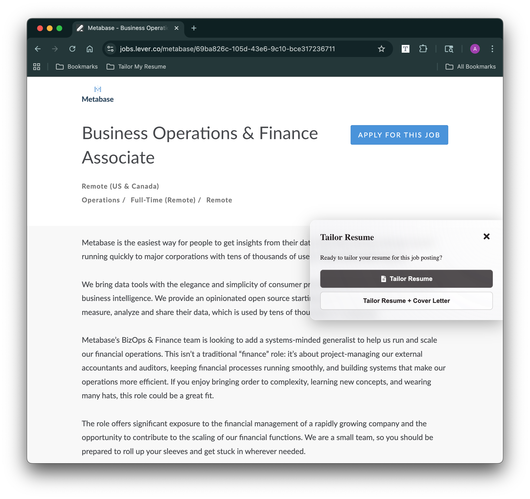 Tailor My Resume - Screenshot 3 preview