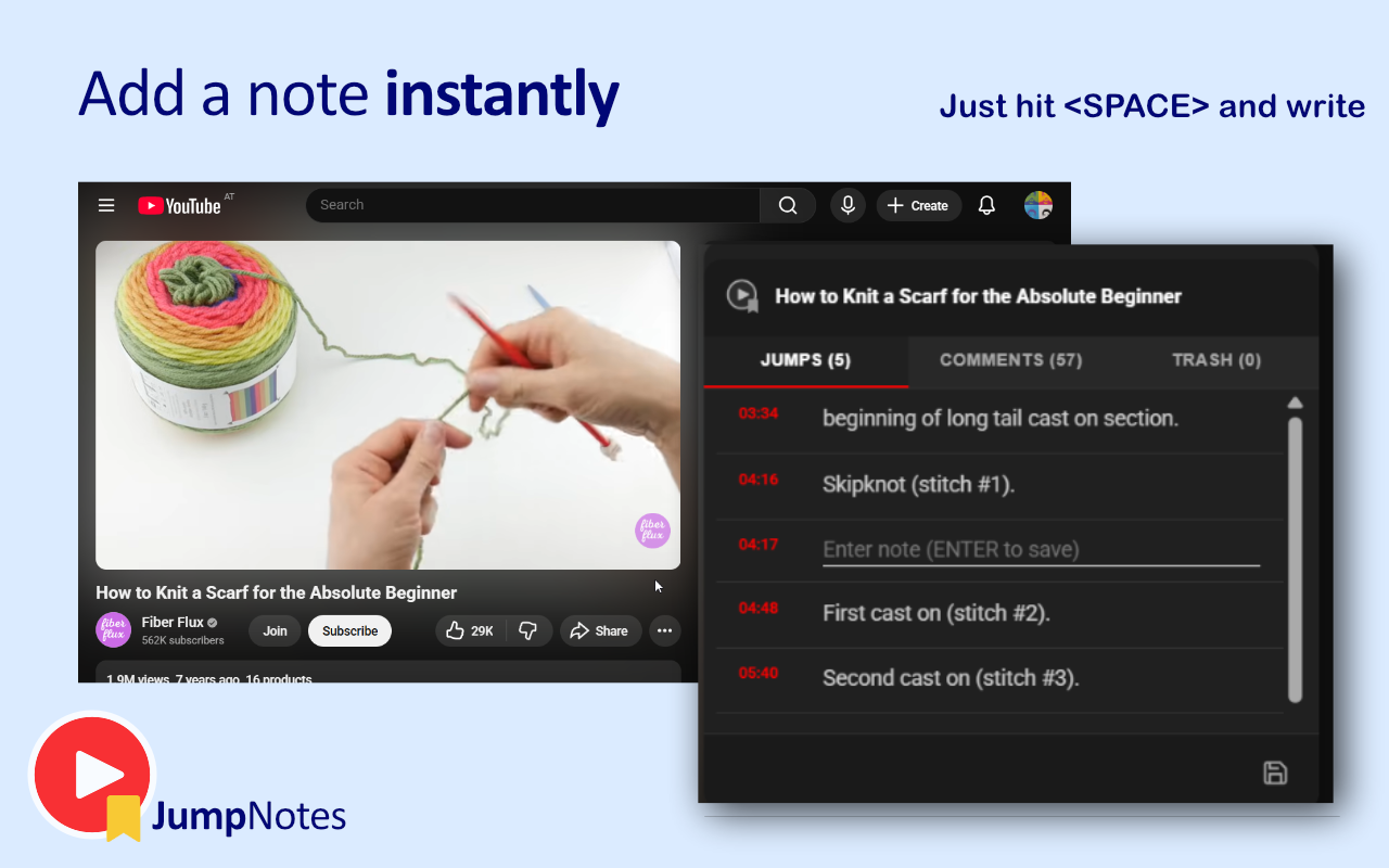 JumpNotes - Screenshot 2 showing product features and functionality