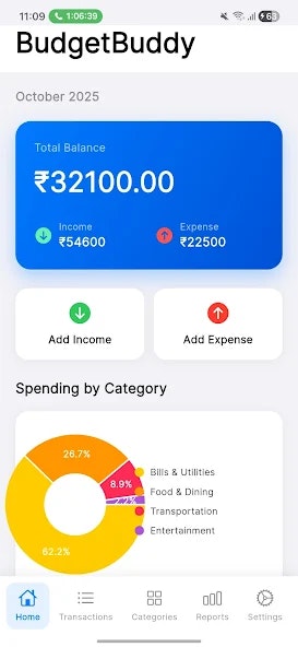 Budget Buddy - Main product screenshot demonstrating key features and user interface