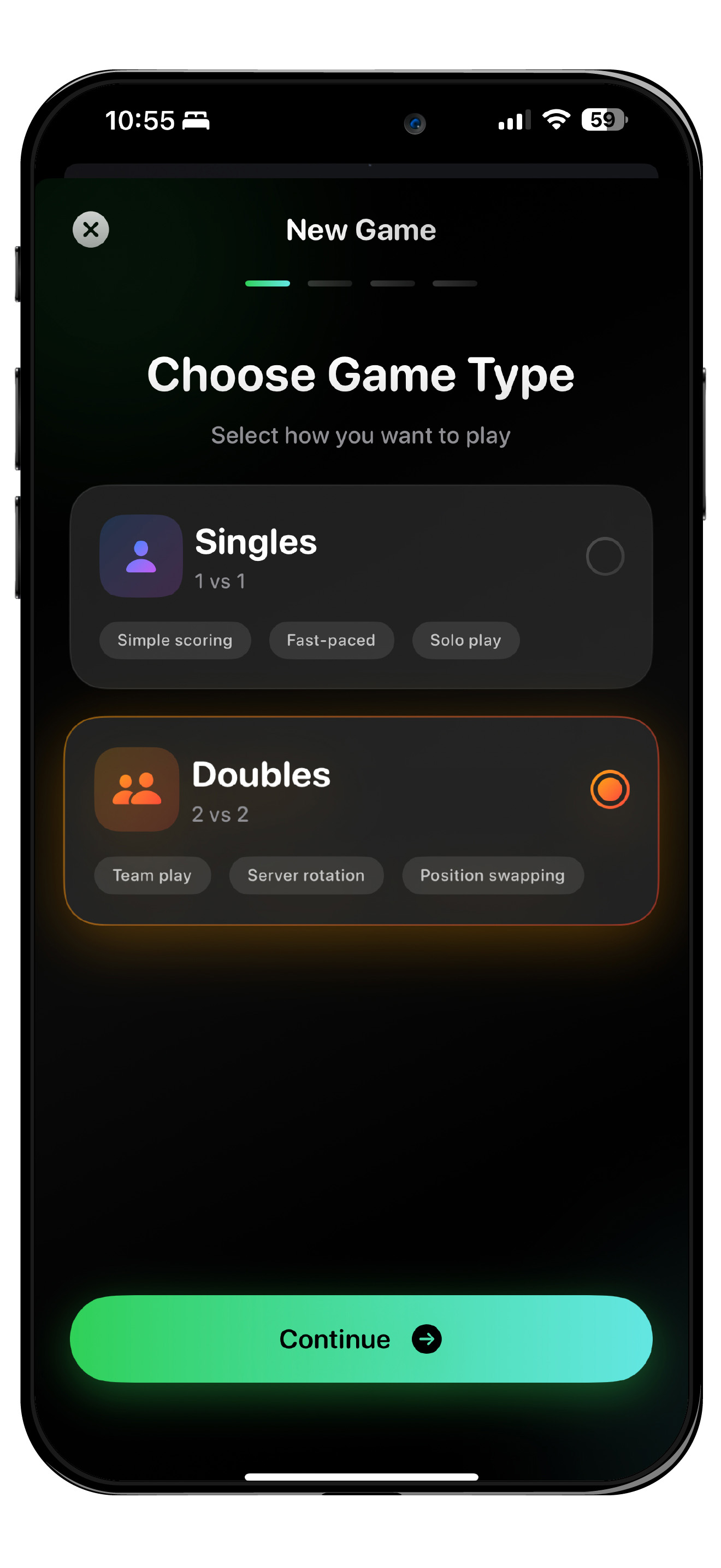 Zero Zero Two!Pickleball scorekeeper - Veeg om te scoren.Volg uw statistieken. media 3