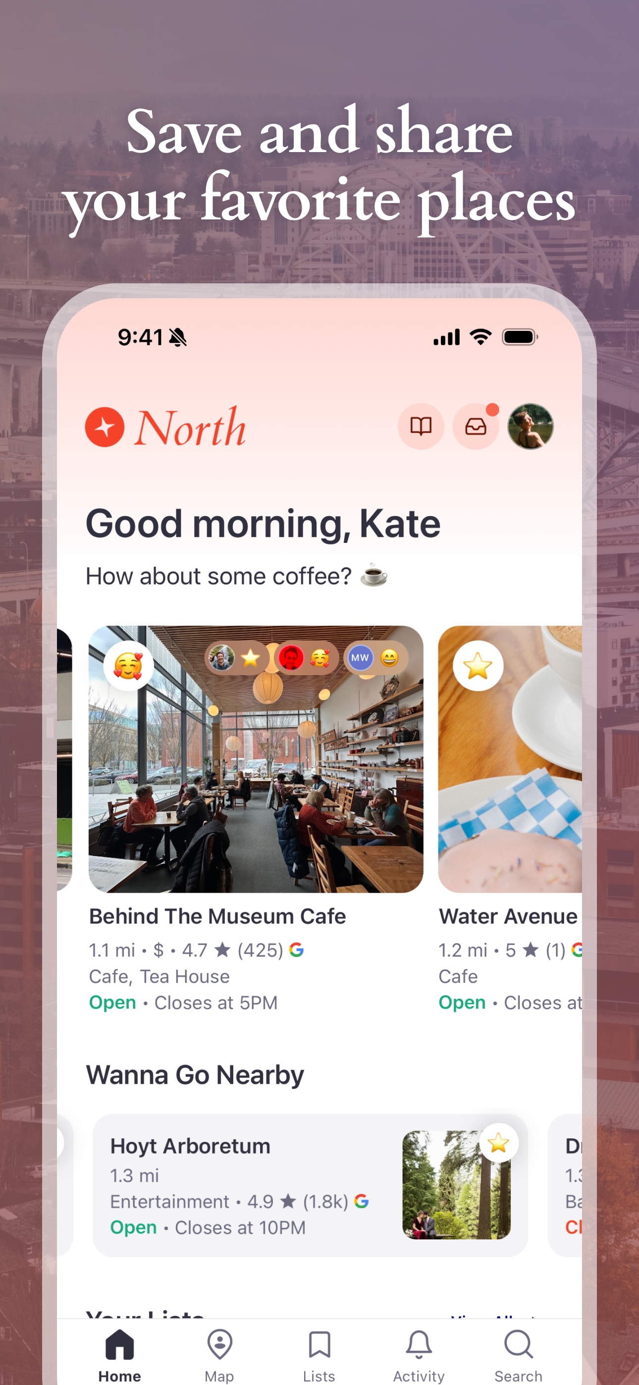 startuptile North-Discover remember and share great places with friends