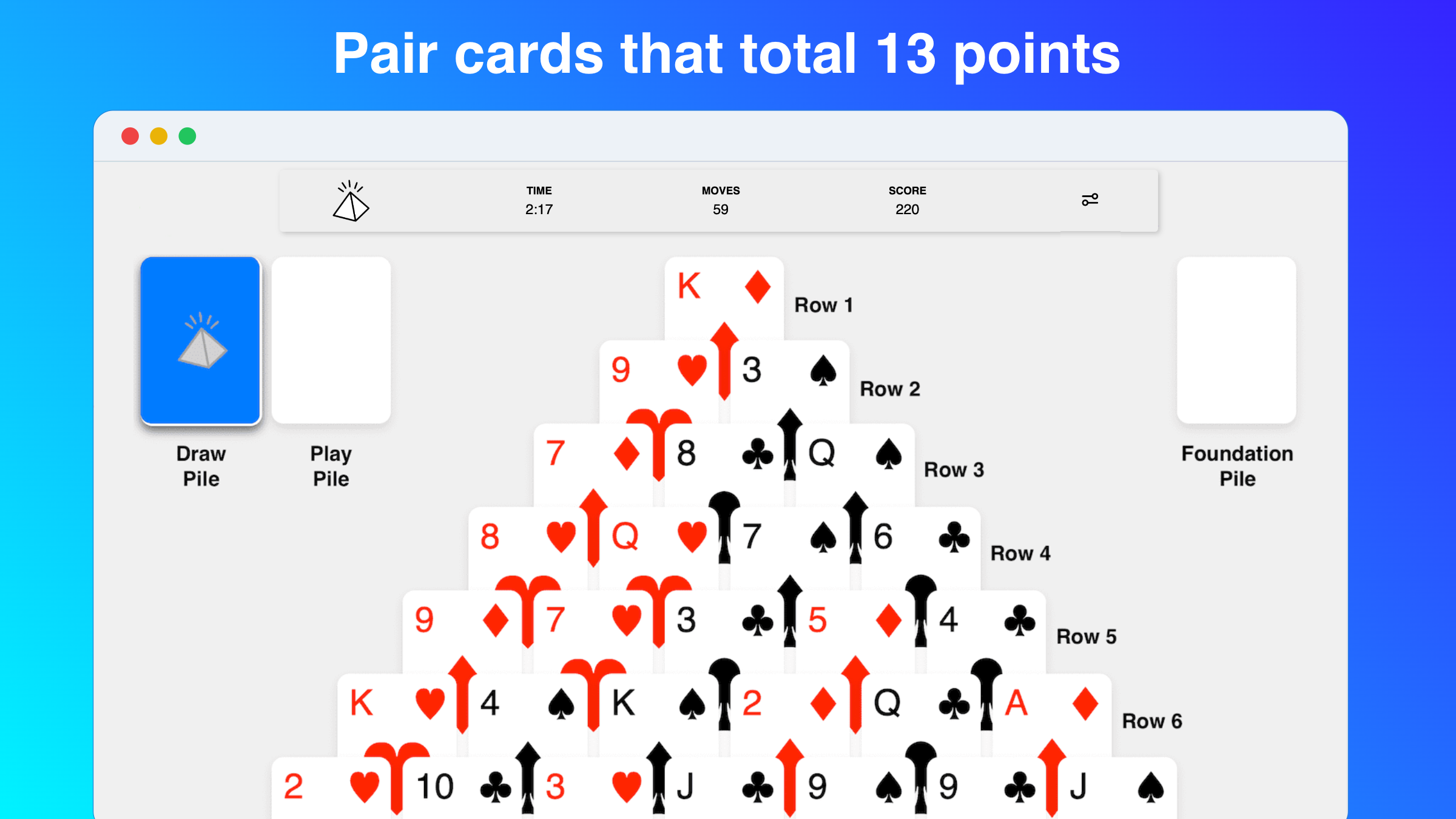 Media Pyramid Solitaire - Permainan solitaire piramid terbaik dalam talian 2