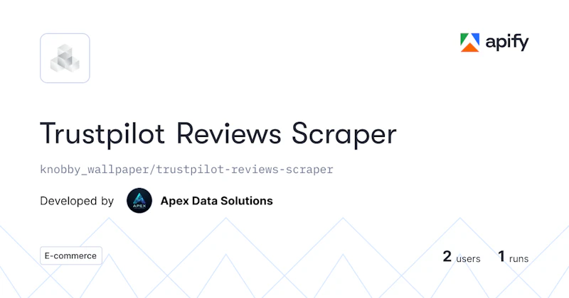 Trustpilot Reviews Scraper screenshot 1