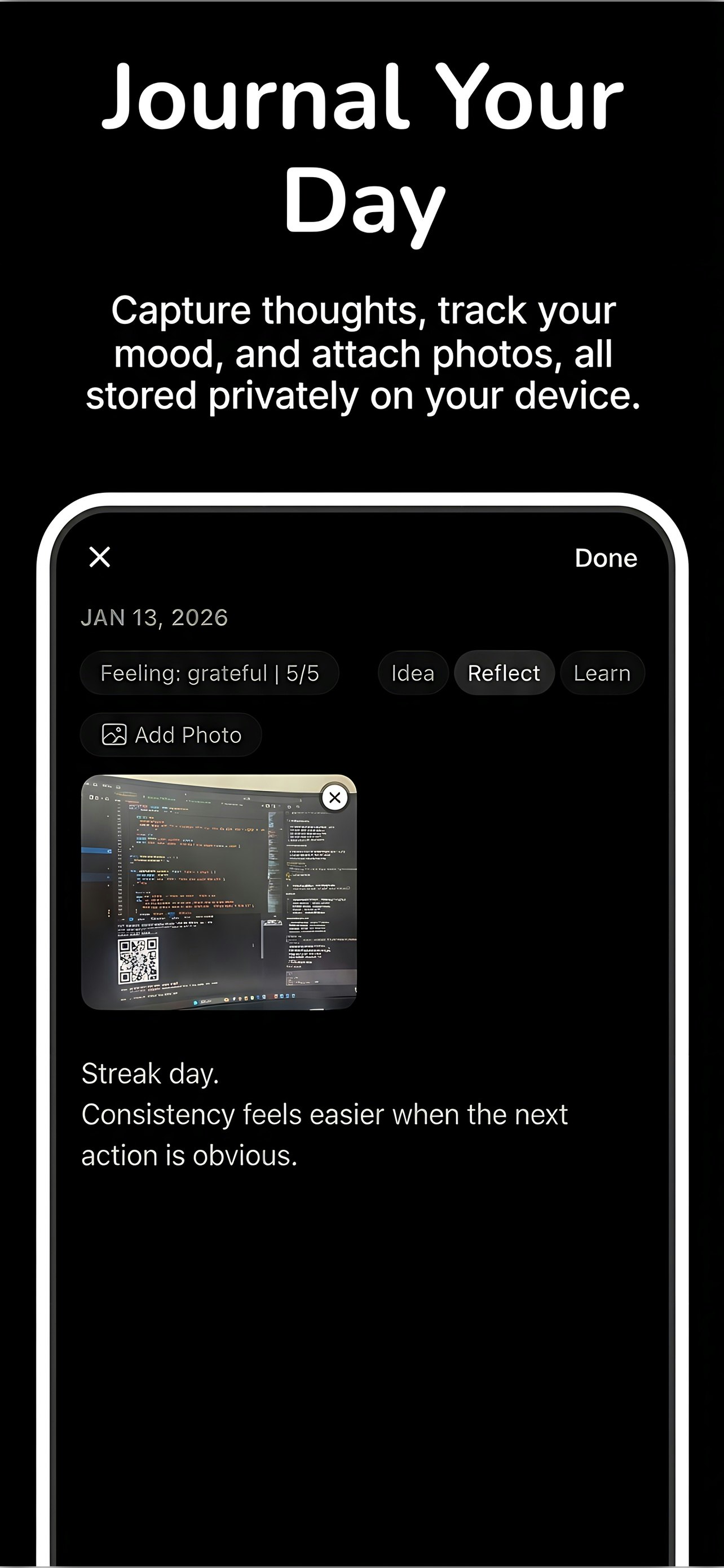 Trace: Goals and Journals - Screenshot 3 showing product features and functionality