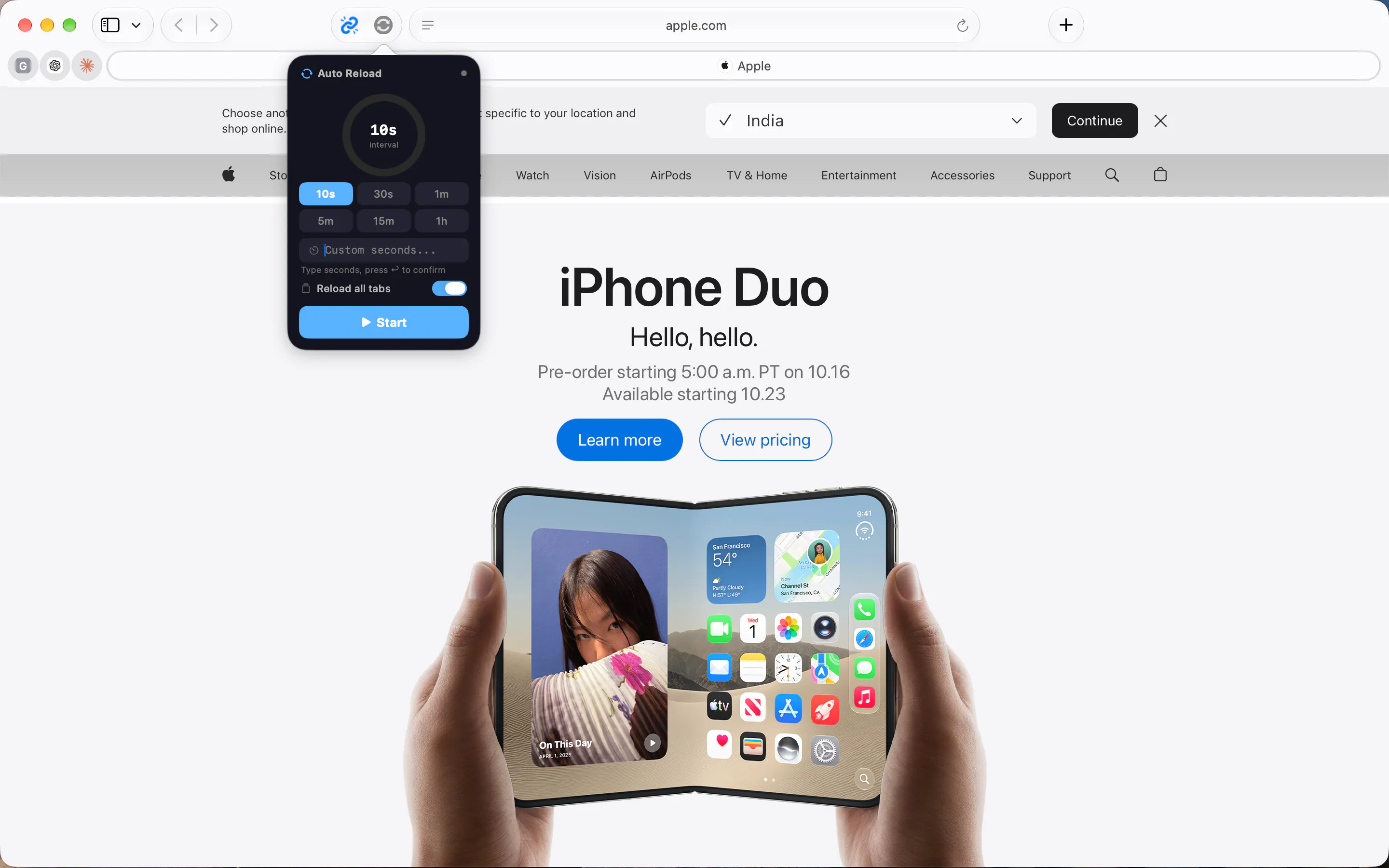 Auto Reload for Safari gallery image