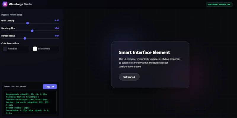GlassForge Studio screenshot 1